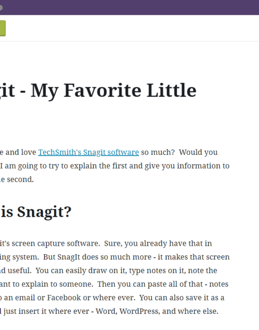 Wordpress Gutenberg dashboard - a great new reason for screen capture